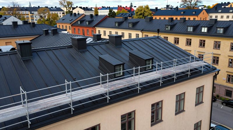 Ställning för takarbete